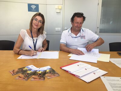 Signatura conveni entre Club Hoquei Palafrugell i SERME