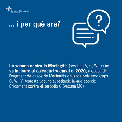 Campanya vacunació contra la meningitis